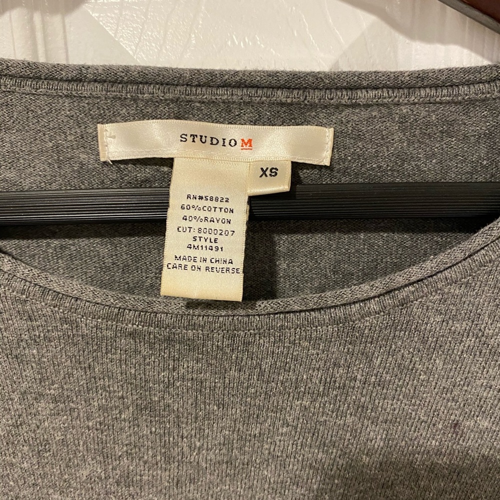 Studio M Womens Gray Flow Sweater Top Sz Xs View 4